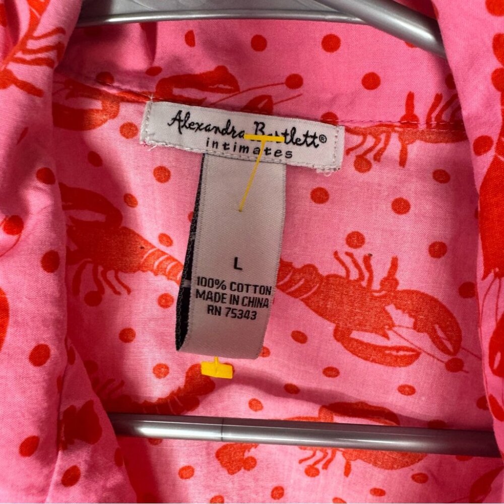 Alexandra bartlett tank top button up lobster 🦞 Pink and Red Sleeveless Shirt - Picture 7 of 9